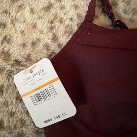 NWTs Free People Brianna Longline UW Bra in Black Sugar Size Small - Picture 6 of 8